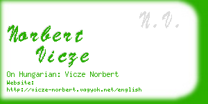 norbert vicze business card